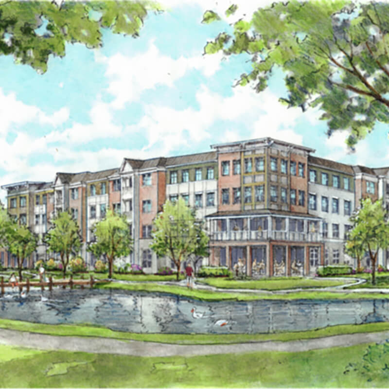Legacy at Countrywood drawing of apartment complex community