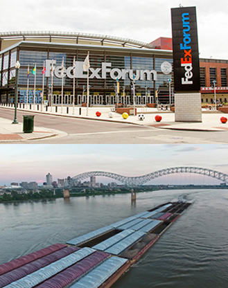 fedex forum and ms river barge